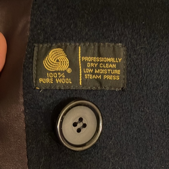 Larry Levine vintage 1990’s 100% wool long heavy weight classic coat union label - Picture 5 of 11